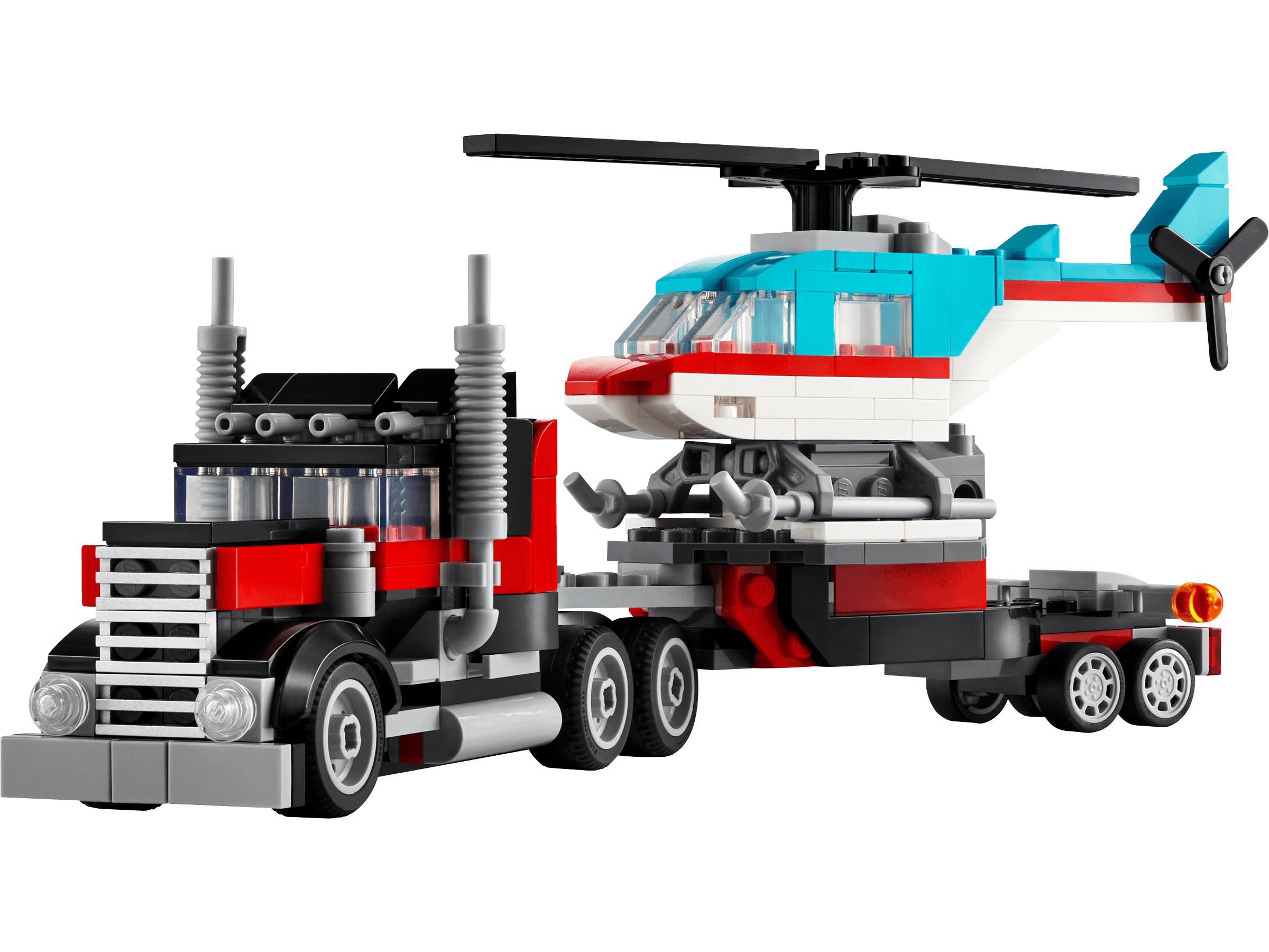 Flatbed Truck with Helicopter LEGO® set