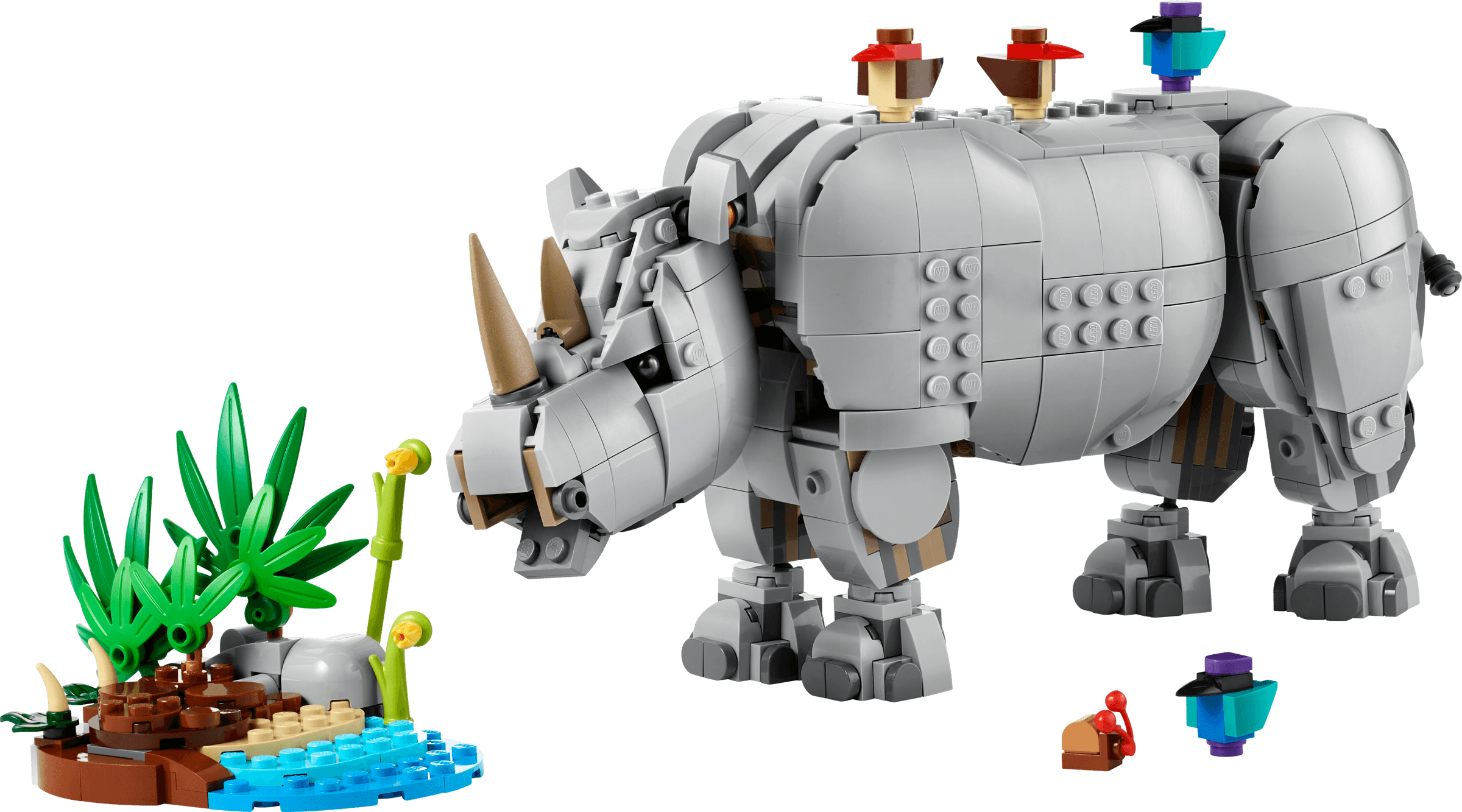 Wild Animals: Majestic Rhino with Birds LEGO® set