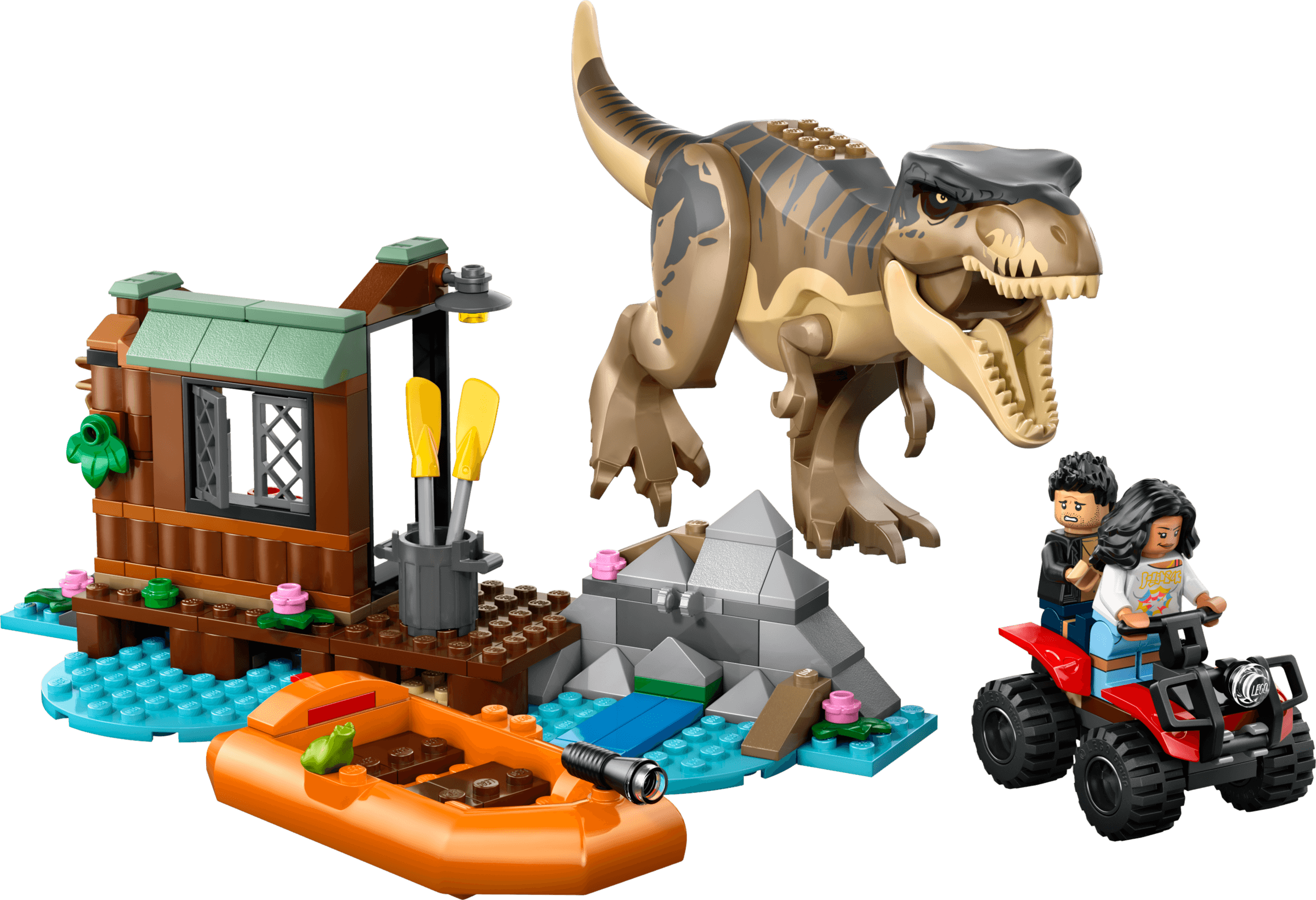 T. rex River Escape LEGO® set