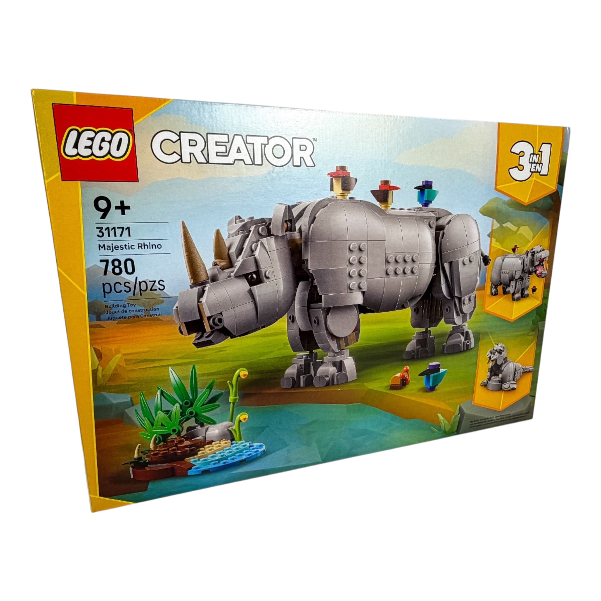 Wild Animals: Majestic Rhino with Birds LEGO® set