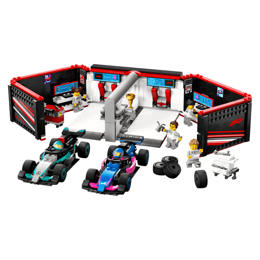 F1 Garage & Mercedes-AMG & Alpine Cars LEGO® set